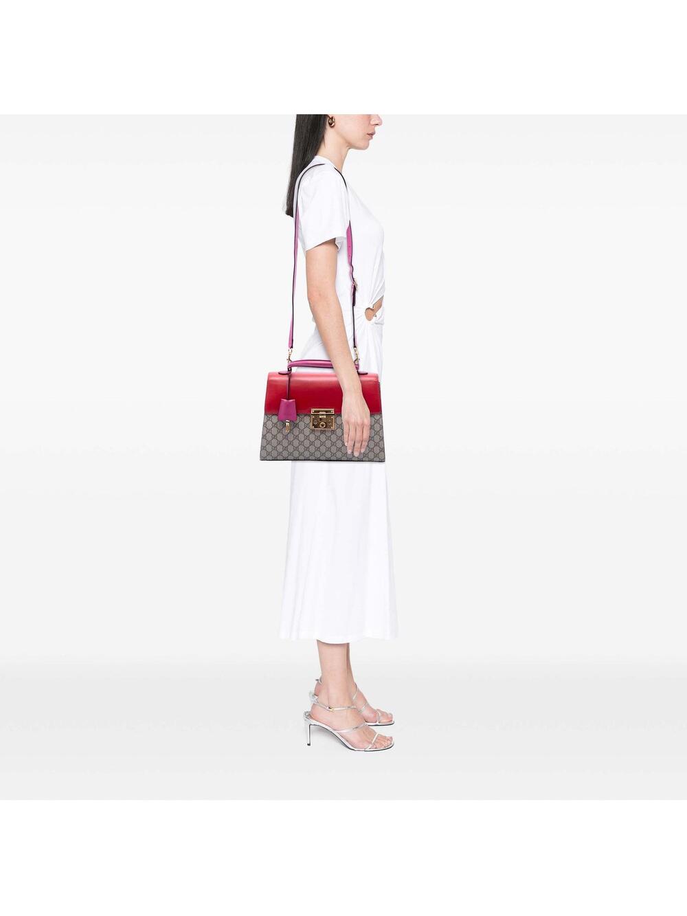 Gucci Gg Supreme Padlock Top Handle Bag #278842G80B - Picture 6 of 6
